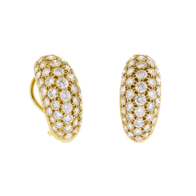  Oscar Heyman Brothers Oscar Heyman Diamond Pav Hoop Earrings