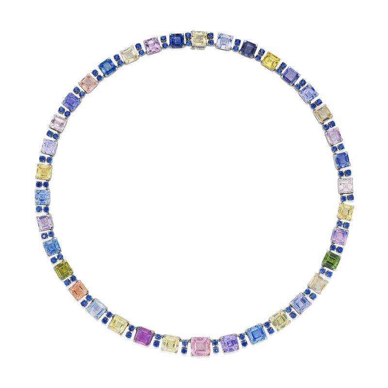  Oscar Heyman Brothers Oscar Heyman Multi color Sapphire Necklace