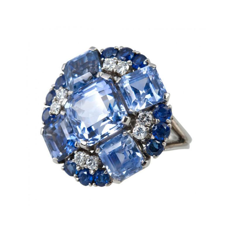  Oscar Heyman Brothers Oscar Heyman Natural Sapphire Diamond Ring