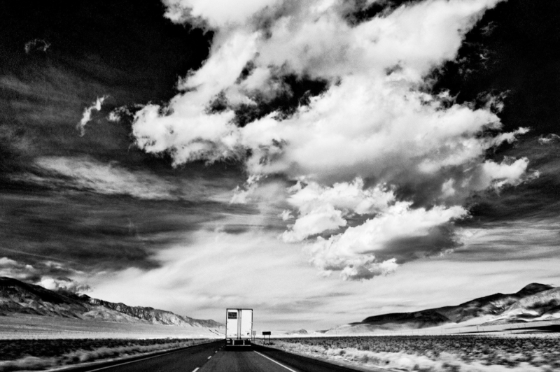  Osceola Refetoff Sky Desert Truck Infrared Exposure Highway 395 Near Coso Junction