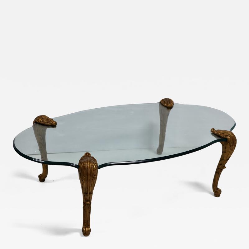  P E Guerin P E Guerin Style 1960s Gilt Coffee Table