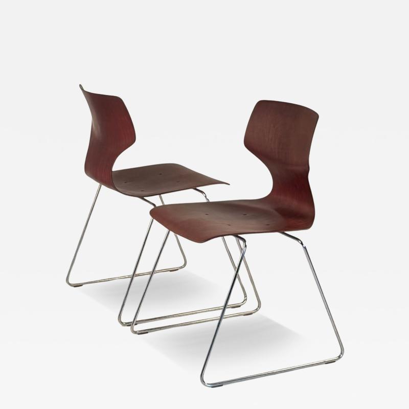 Pagholz Pair of Stacking Bentwood Chairs by Pagholz Fl totto