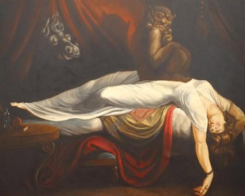  Painting Depicting Devil And Sleeping Woman