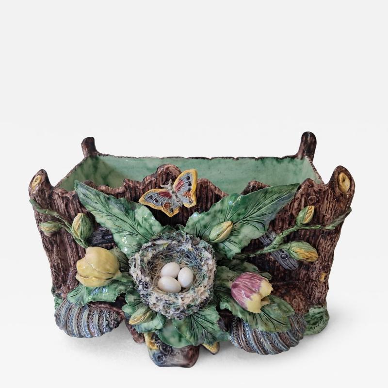  Palissy Ware Palissy Majolica French Palissy majolica vibrant colors rare antique and high quality piece 