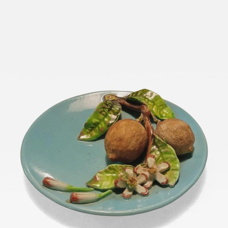  Palissy Ware Palissy Majolica Majolica French Menton piece because the fruit is dry 