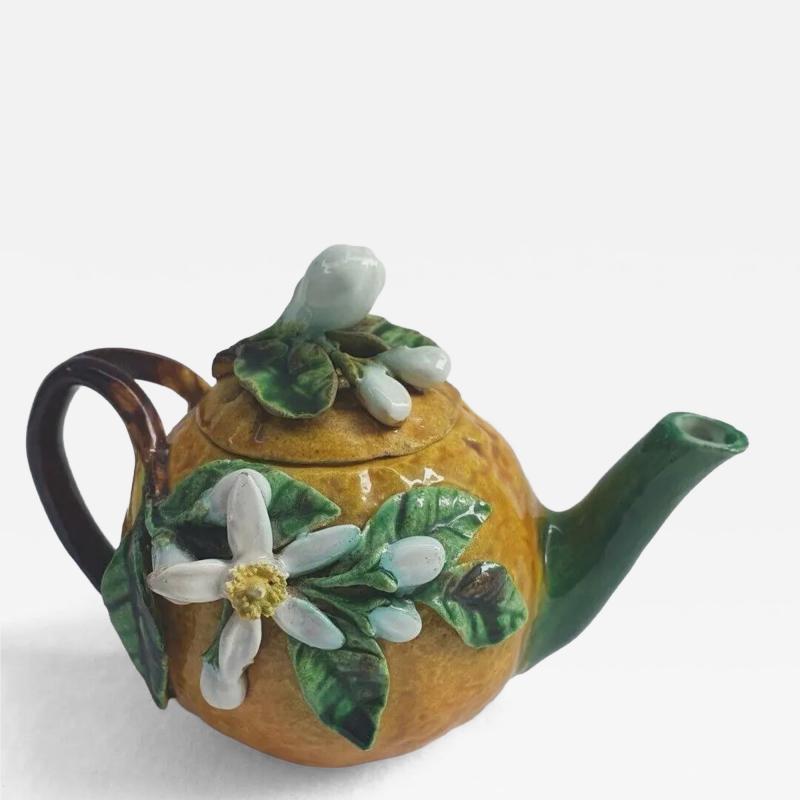  Palissy Ware Palissy Majolica Majolica French Menton small teapot