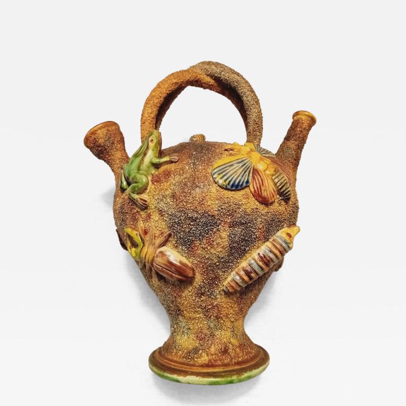  Palissy Ware Palissy Majolica Portuguese Palissy majolica jar Possibly Mafra