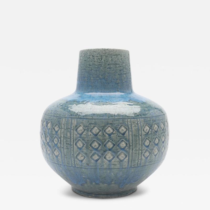  Palshus Large Vase in Turquoise Glaze by Per and Annelise Linnemann Schmidt for Palshus