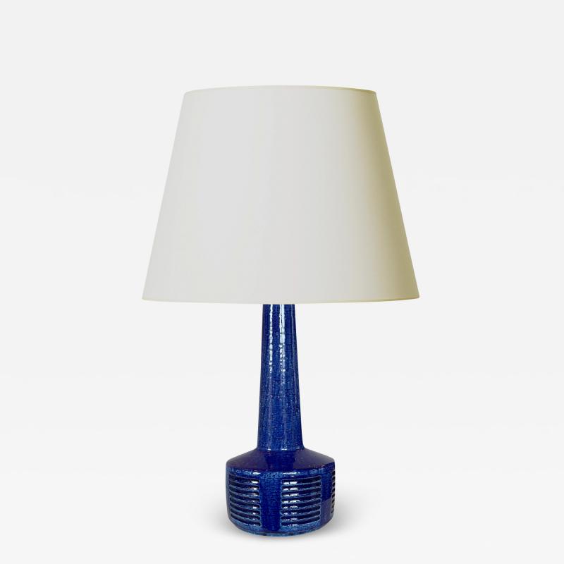  Palshus Table Lamp in Deep Blue Glaze by Palshus