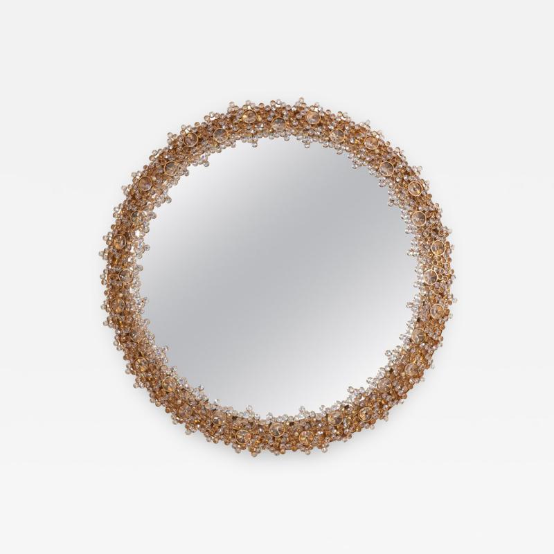  Palwa Outstanding Round Illuminated Palwa Crystal Glass Mirror Model S104W