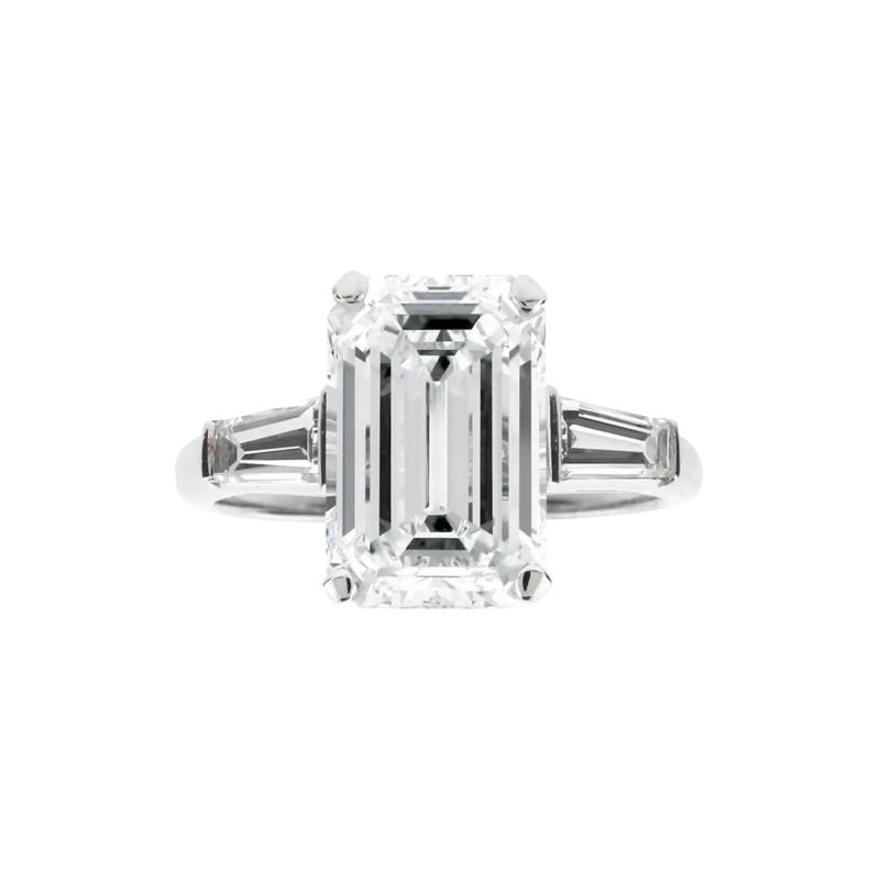  Pampillonia 4 49 CARAT G I A EMERALD CUT DIAMOND SOLITAIRE RING