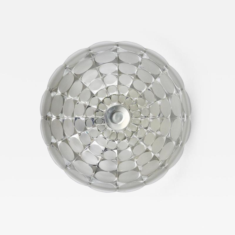 Peill Putzler Peill Putzer Large Round Op Art Glass Sconce Wall Lamp Flush Mount 1970s