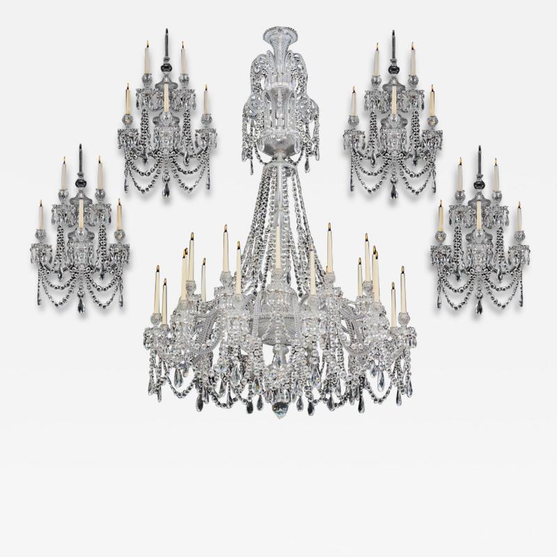  Perry Co A LARGE TWENTY FORTY FOUR LIGHT CRYSTAL CHANDELIER