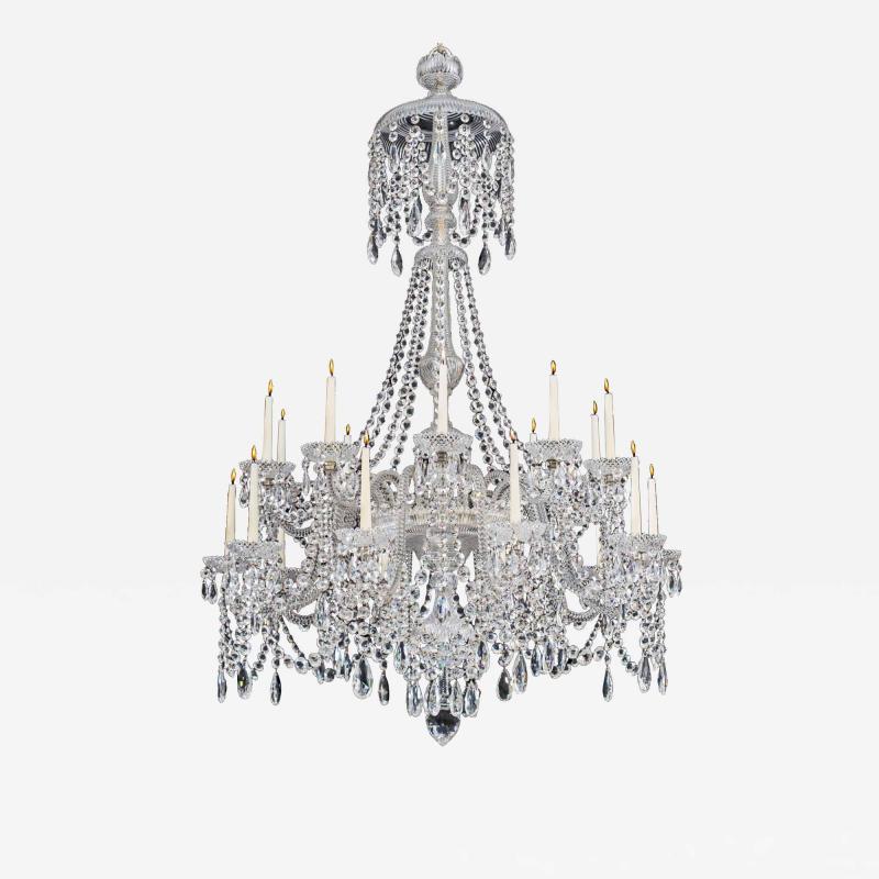  Perry Co A TWENTY LIGHT CUT GLASS VICTORIAN CHANDELIER BY PERRY CO