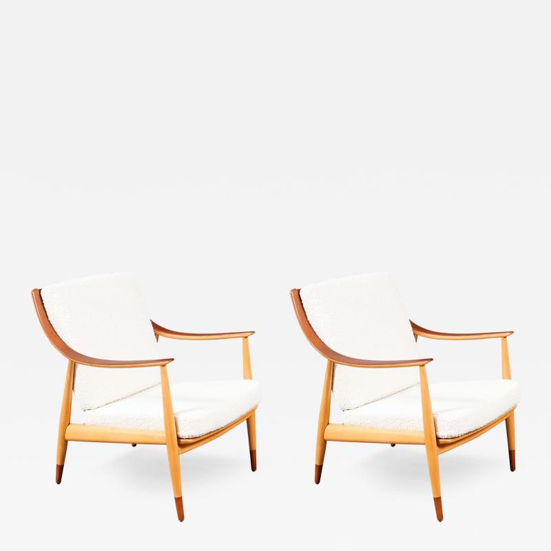 Peter Hvidt Orla M lgaard Nielsen Peter Hvidt Model FD 146 Teak Birch Lounge Chairs