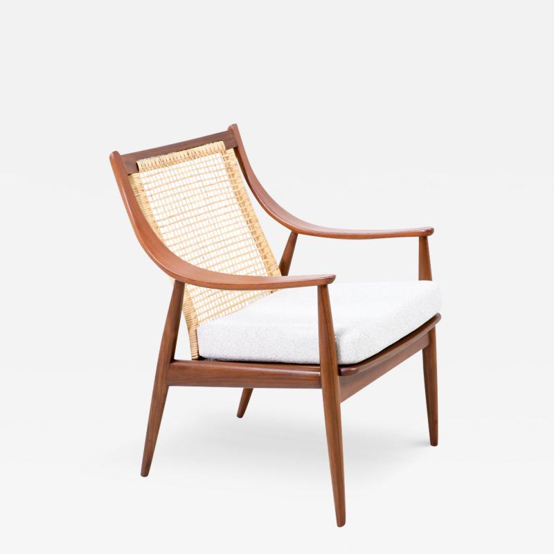  Peter Hvidt Orla M lgaard Nielsen Peter Hvidt Model FD 146 Teak Cane Lounge Chair by France Daverkosen