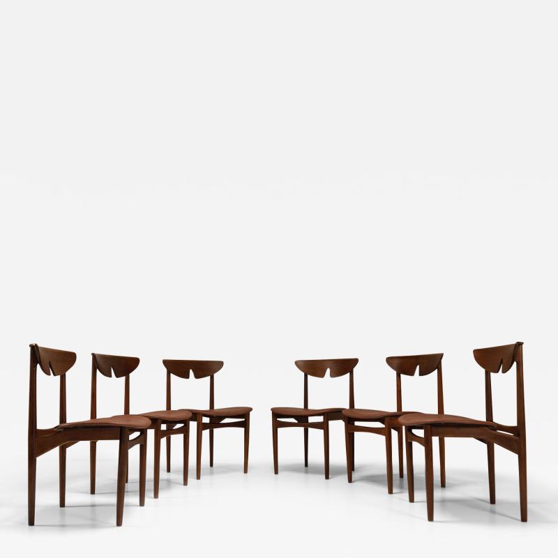  Peter Hvidt Orla M lgaard Nielsen Set of Six Dining Chairs in The Style of Hvidt and M lgaard Denmark 1960s