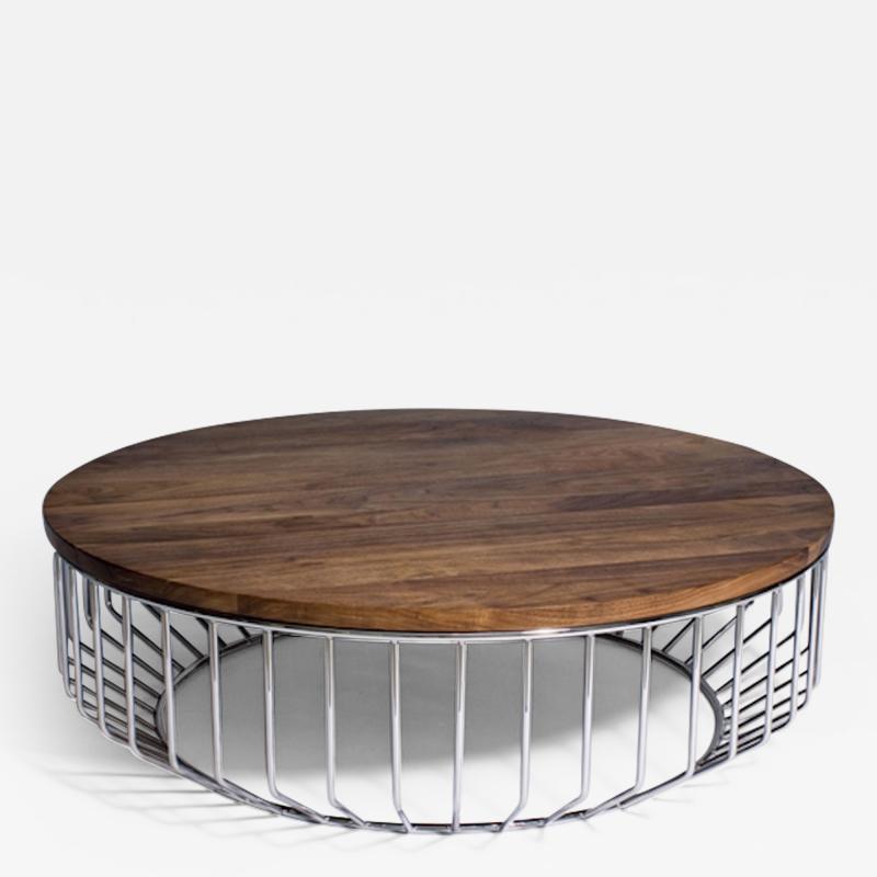  Phase Design Wired Coffee Table Wood Top