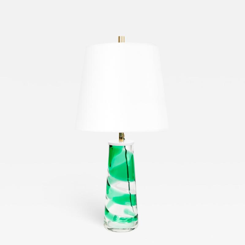  Philips PHILIPS MID CENTURY MODERN SPIRAL GLASS LAMP GREEN 