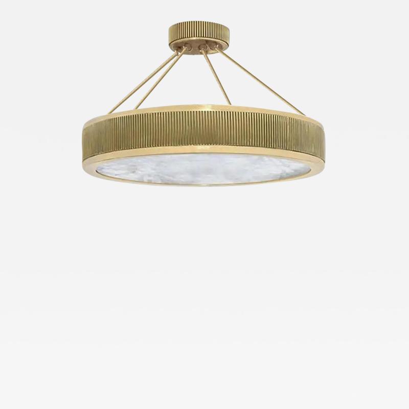  Phoenix Gallery Bespoke BSR24 Rock Crystal Semi Flushmount by Phoenix