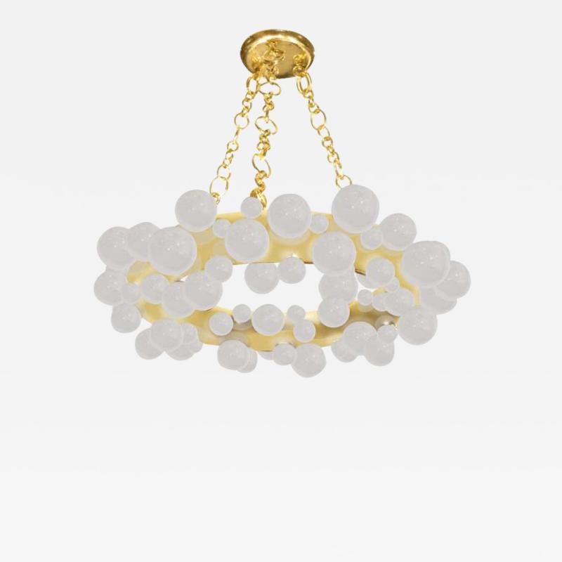  Phoenix Gallery Bespoke Bubble Ring 27 Rock Crystal Chandelier by Phoenix