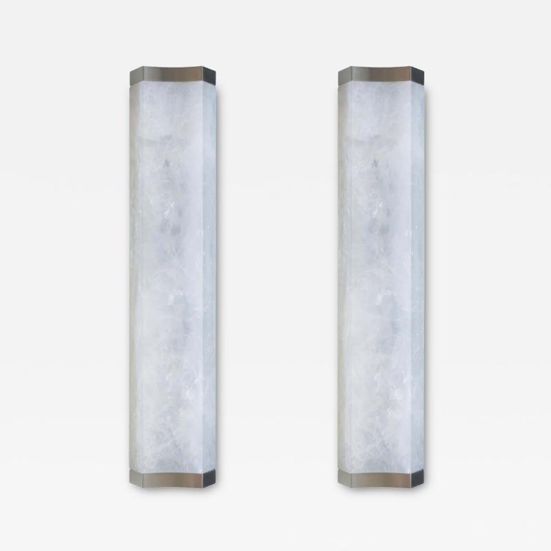  Phoenix Gallery Bespoke CSW22 Rock Crystal Sconces By Phoenix