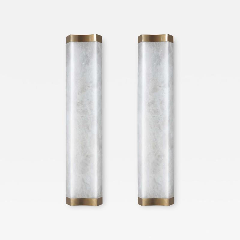  Phoenix Gallery Bespoke CSW26 Rock Crystal Sconces By Phoenix