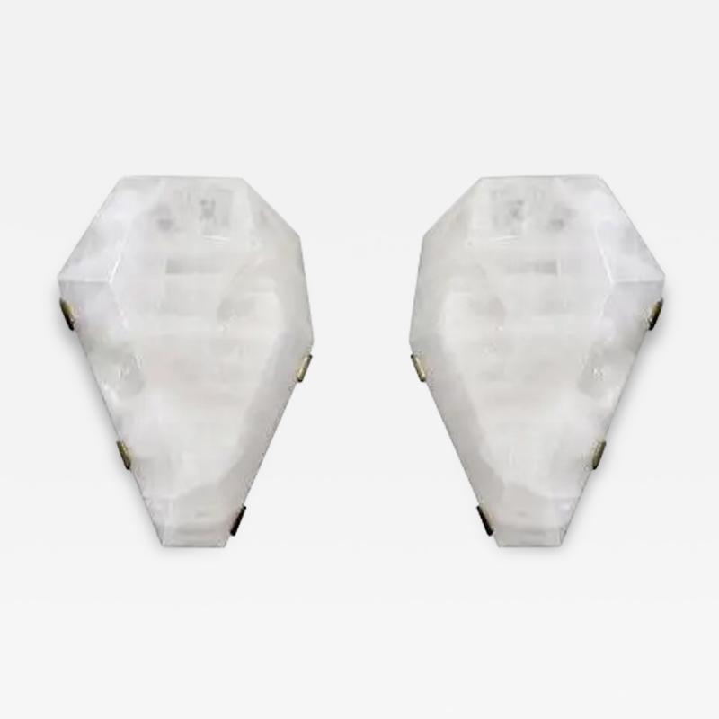  Phoenix Gallery Bespoke GEM 13 Rock Crystal Sconces by Phoenix