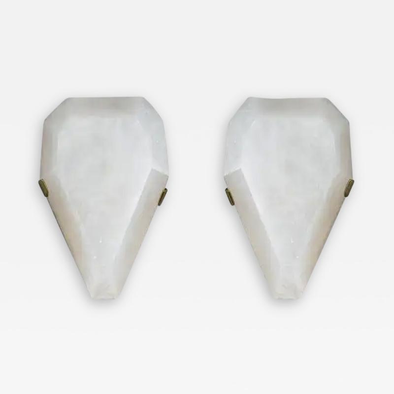  Phoenix Gallery Bespoke GEM 15 Rock Crystal Sconces by Phoenix