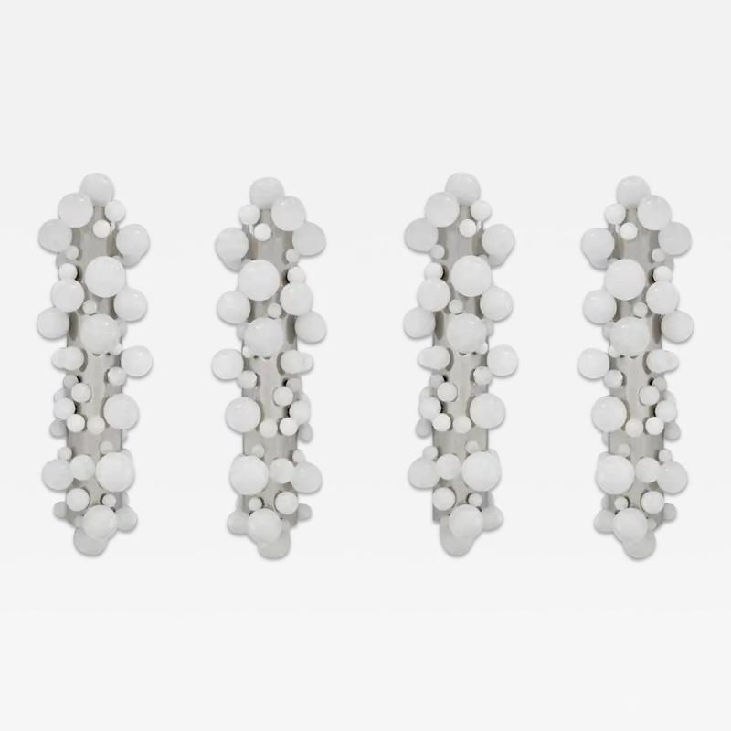  Phoenix Gallery Bespoke Group of Four Rock Crystal Sconces by Phoenix