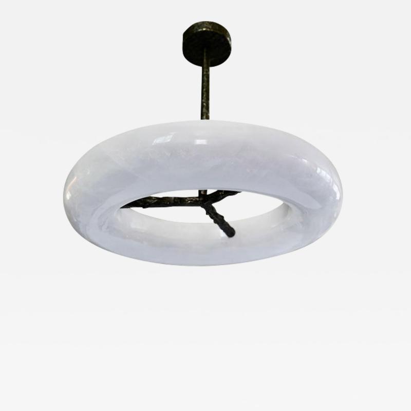  Phoenix Gallery Bespoke HALO19Rock Crystal Semi Flush Mount By Phoenix