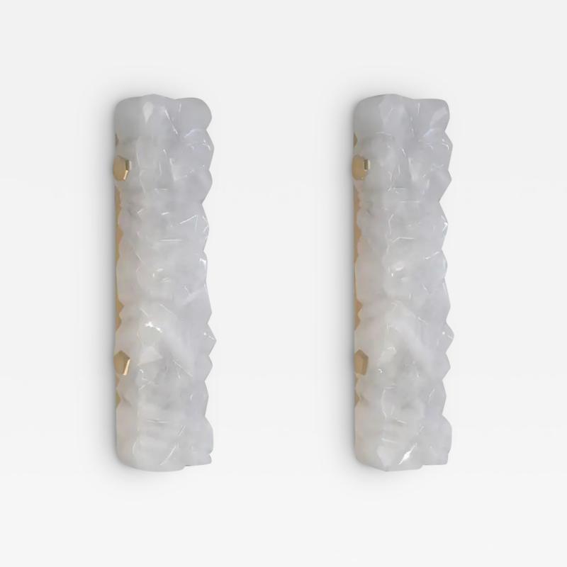  Phoenix Gallery Bespoke Multifaceted Rock Crystal Sconces by Phoenix