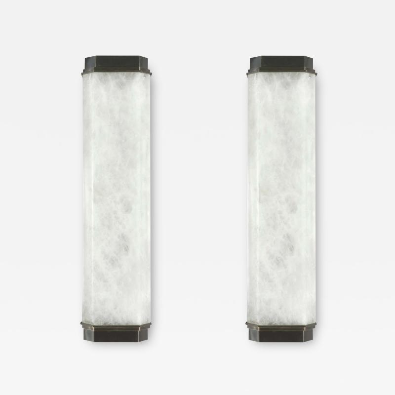  Phoenix Gallery Bespoke NHP19 Rock Crystal Sconces By Phoenix