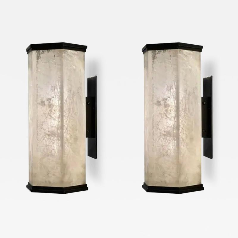  Phoenix Gallery Bespoke OSA20 Rock Crystal Sconces By Phoenix