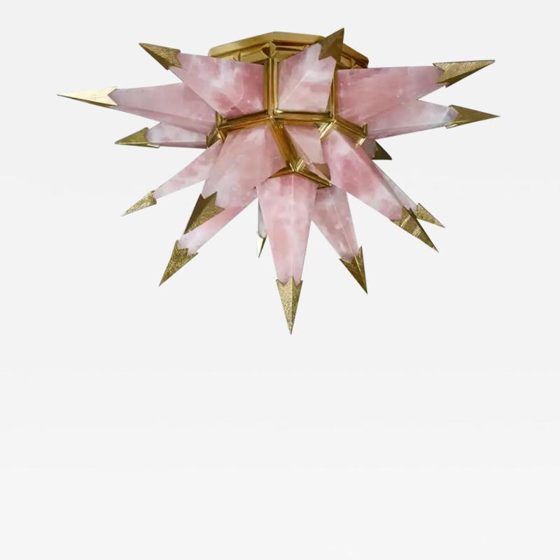  Phoenix Gallery Bespoke STAR21 PINK Rock Crystal Flush Mount by Phoenix