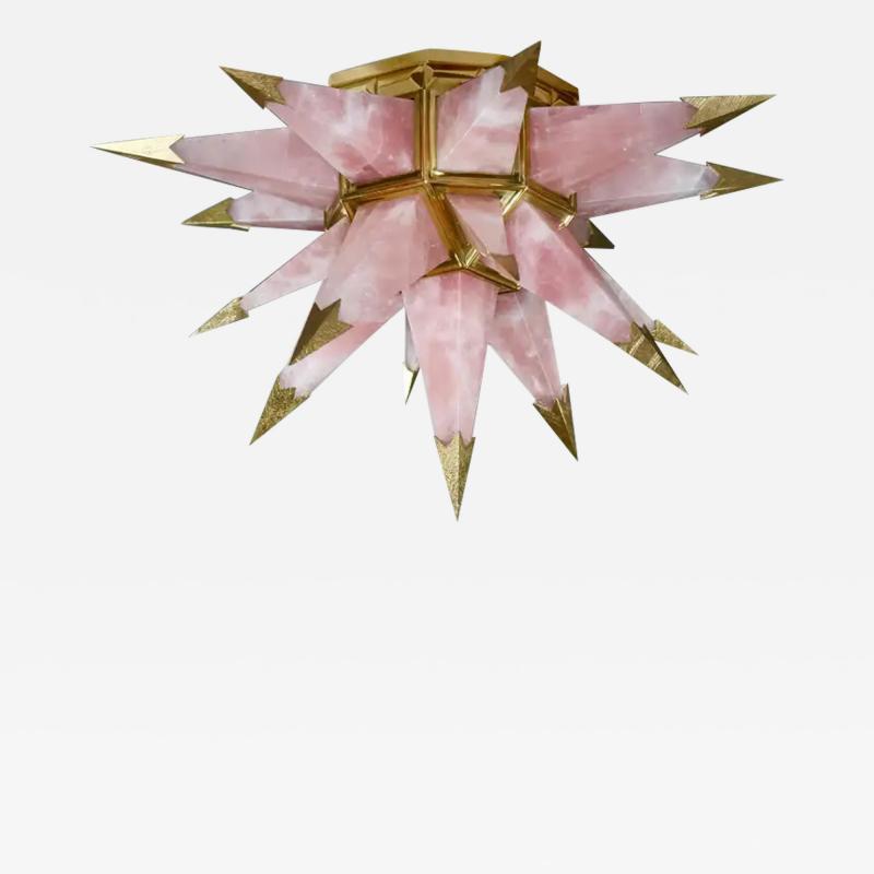  Phoenix Gallery Bespoke STAR21 Pink Rock Crystal Flush Mount by Phoenix