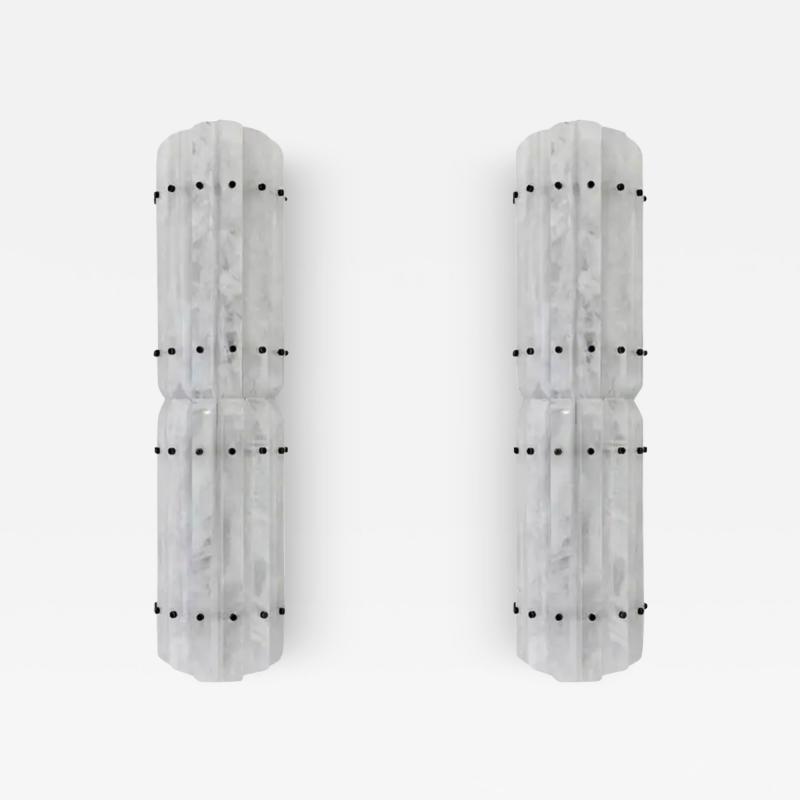  Phoenix Gallery Bespoke TPB26 Rock Crystal Sconces by Phoenix