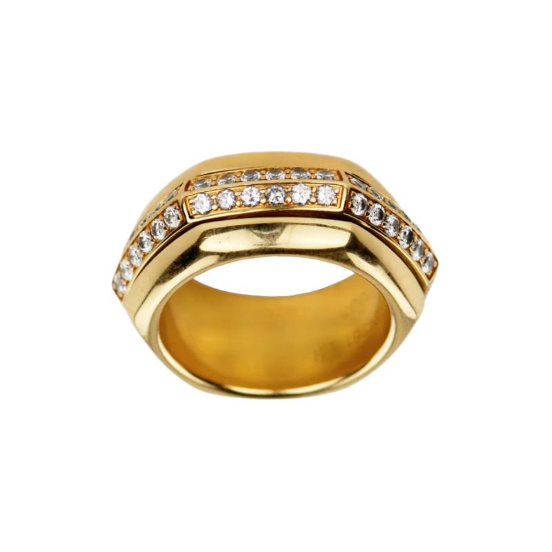  Piaget Piaget 18k Yellow Gold Ring With Diamonds Switzerland Late 20th Century