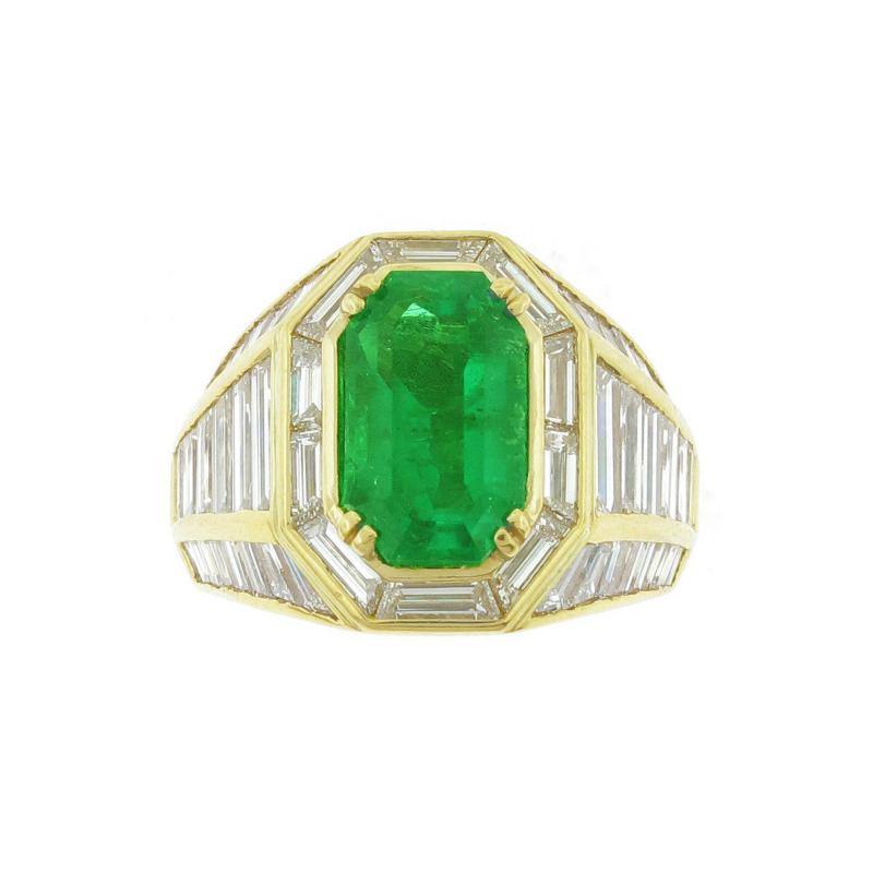  Picciohitti Picchiotti Emerald Diamond Gold Ring