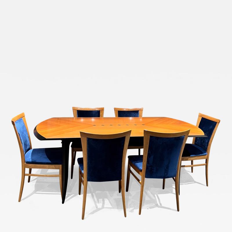  Pietro Costantini Post Modern Italian Sculptural Dining Table Set Six Chairs Italy