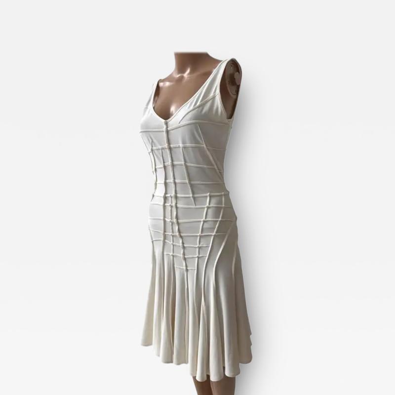  Plein Sud Plein Sud Midi Dress with Sculptural Seaming SS 2004