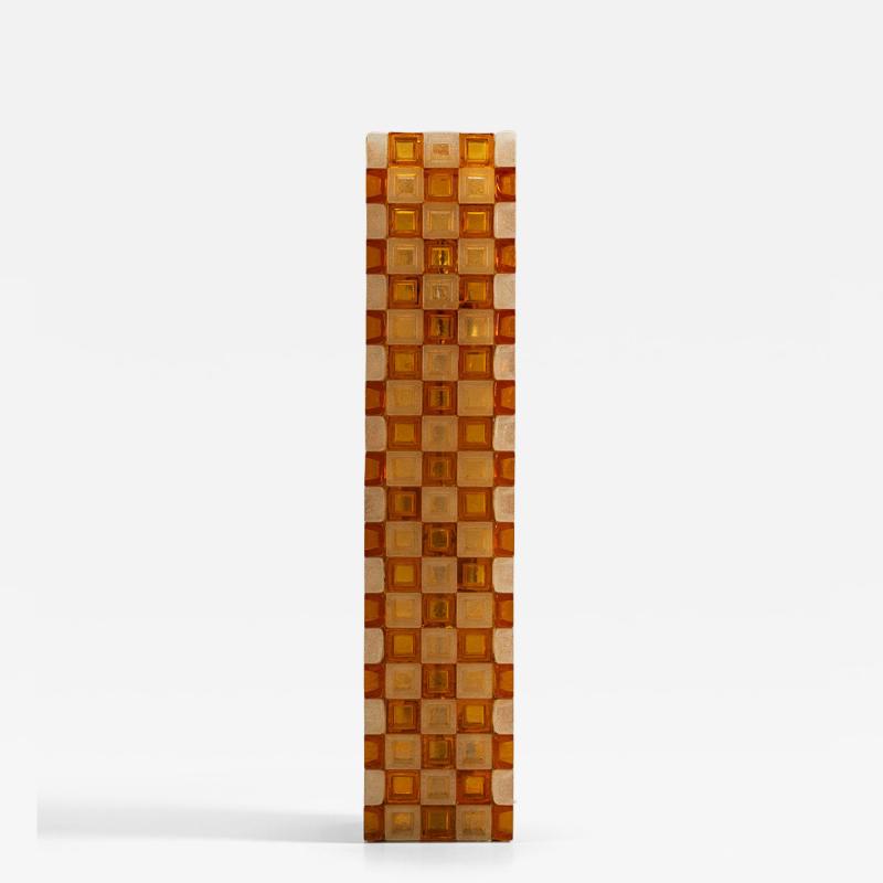  Poliarte Floorlamp by Poliarte in Amber and Crystal Pulegoso Glass Italy 1970s