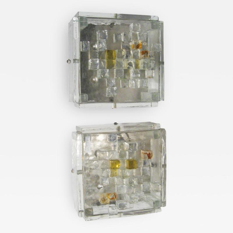  Poliarte PAIR OF BRUTALIST WALL LIGHTS BY POLIARTE