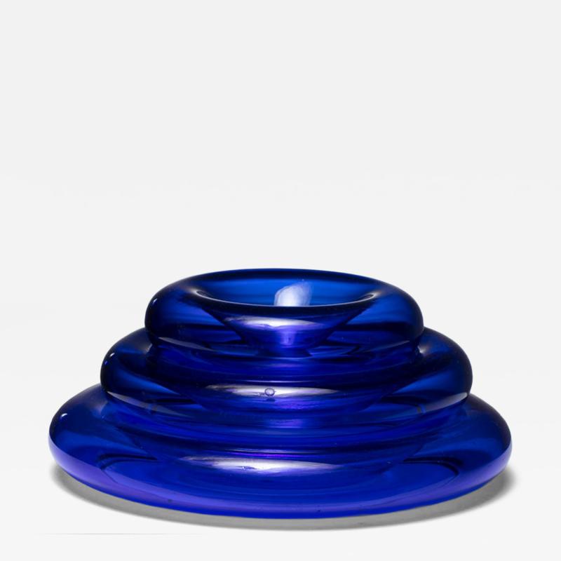  Pomeri Blue Glass Centerpieces by Eleonore Peduzzi Riva for Vistosi