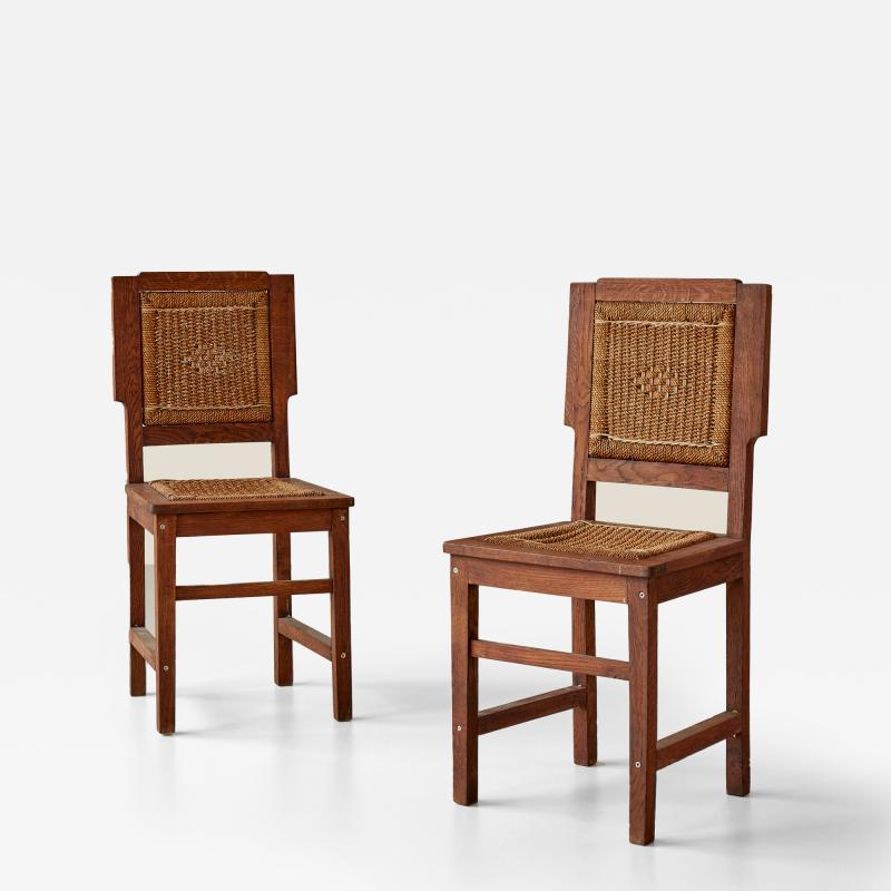  Prag Rudniker Attributed to Prag Rudniker pair of side chairs circa 1910