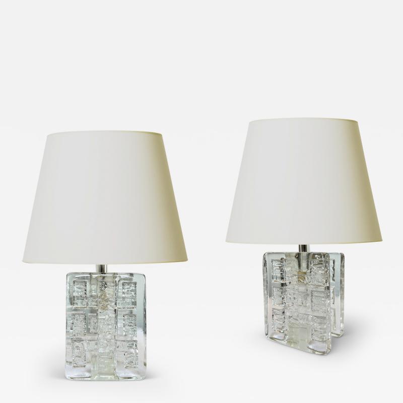  Pukeberg Pair of Brutalist Table Lamps by by Uno Westerberg for Pukeberg