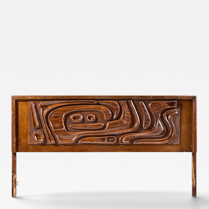  Pulaski Furniture Corporation Witco Style Pulaski Oceanic Mid Century King Headboard