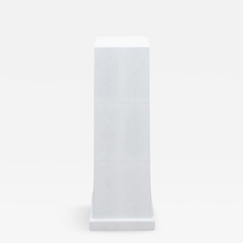  R Y Augousti Modern Classic Column Medium in White Shagreen by R Y Augousti