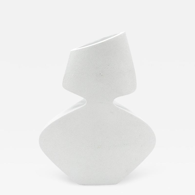  R Y Augousti Modern Sculptural Vase in Shagreen by R Y Augousti