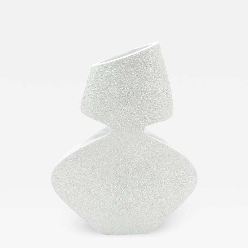  R Y Augousti Modern Sculptural Vase in Shagreen by R Y Augousti